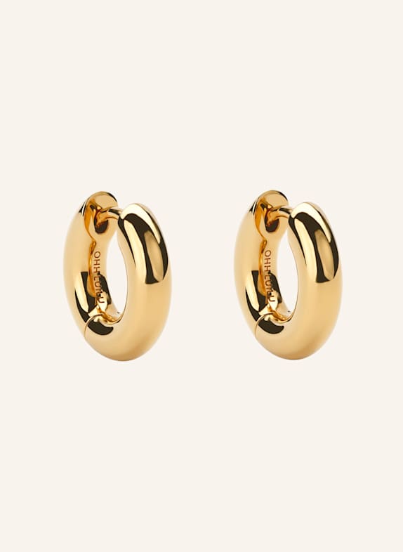 OHH LUILU Creolen MINI SOLID HOOPS by GLAMBOU GOLD