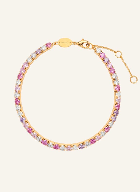 OHH LUILU Armbänder TENNIS SUNSET PINK by GLAMBOU GOLD