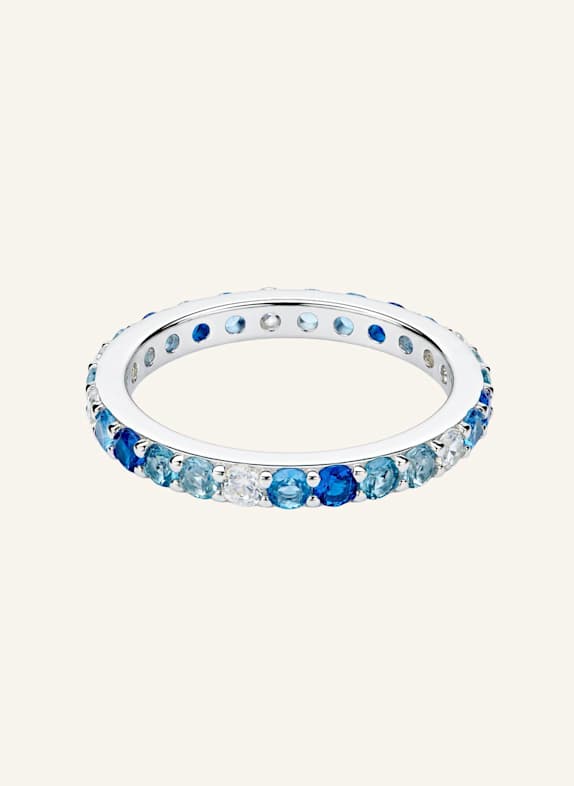 OHH LUILU Ringe TENNIS BLUE GRADIENT by GLAMBOU SILBER