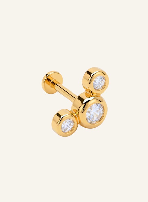 OHH LUILU Ohrstecker CRYSTAL CIRCLES PIERCING by GLAMBOU GOLD