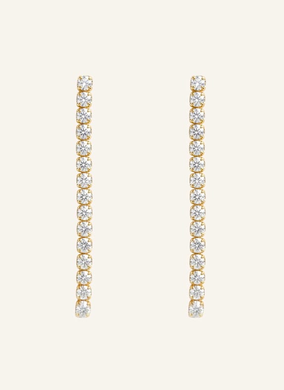 OHH LUILU Ohrhänger TENNIS EARRINGS WHITE by GLAMBOU GOLD