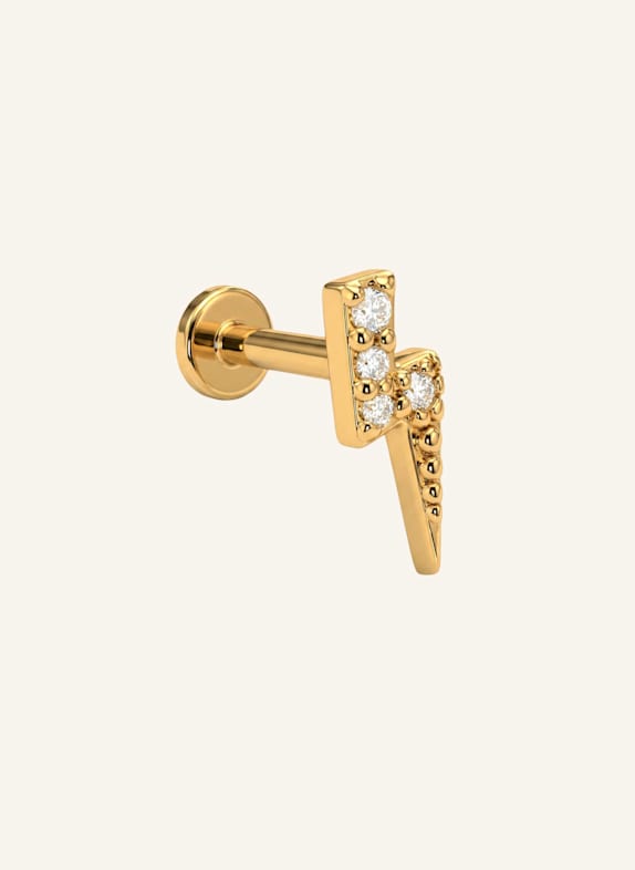 OHH LUILU Ohrstecker LIGHTNING BOLT PIERCING by GLAMBOU GOLD