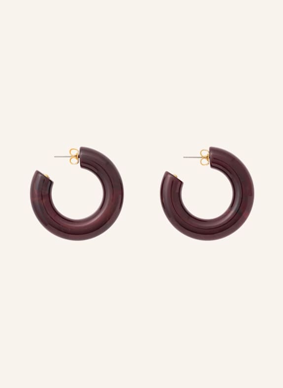 VANESSA BARONI Creolen CLASSIC BORDEAUX MARBLE by GLAMBOU GOLD