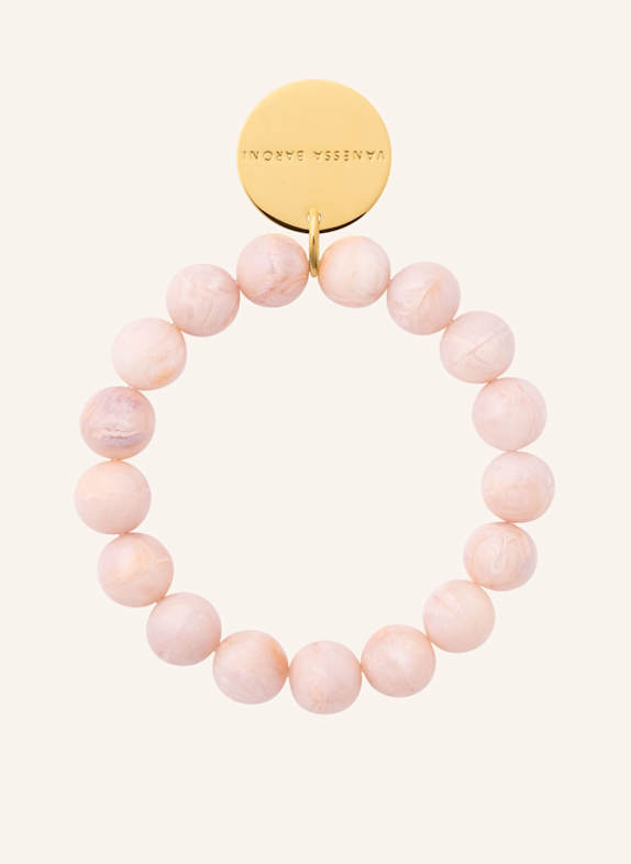 VANESSA BARONI Armbänder MINI BEADS FLEX IVORY ROSE MARBLE by GLAMBOU GOLD