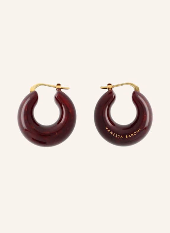 VANESSA BARONI Creolen CIRCLET BORDEAUX MARBLE by GLAMBOU GOLD