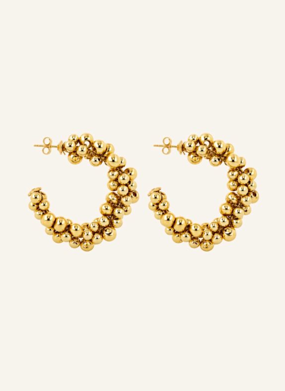 LOTT.gioielli Creolen SELENE CE GB IRREGULAR BEADED M GOLD by GLAMBOU GOLD