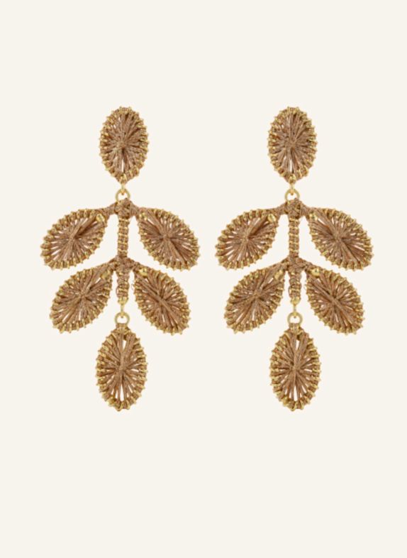 LOTT.gioielli Ohrhänger BEATRICE CE SI FLOWER LEAFS M CHAMPAGNE by GLAMBOU GOLD