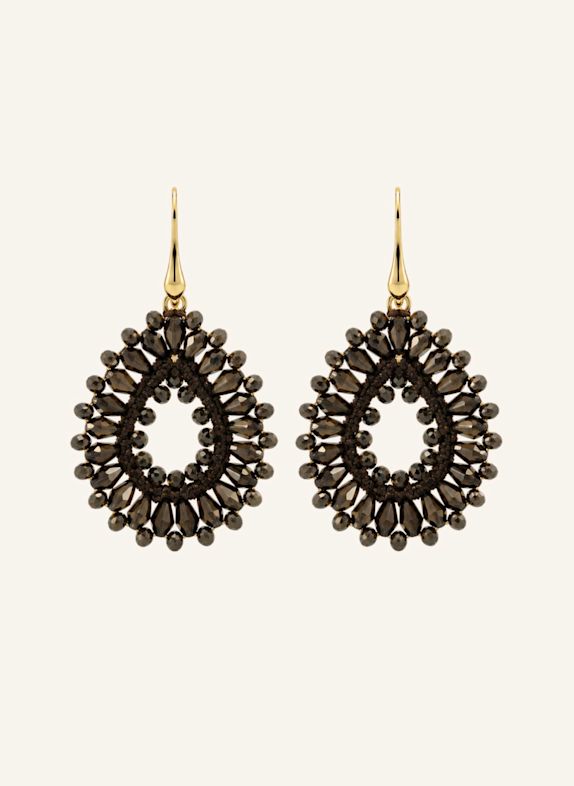 LOTT.gioielli Ohrhänger ROBIN CE SI DROP ORYSTAL SMALL METALLIC BROWN by GLAMBOU GOLD