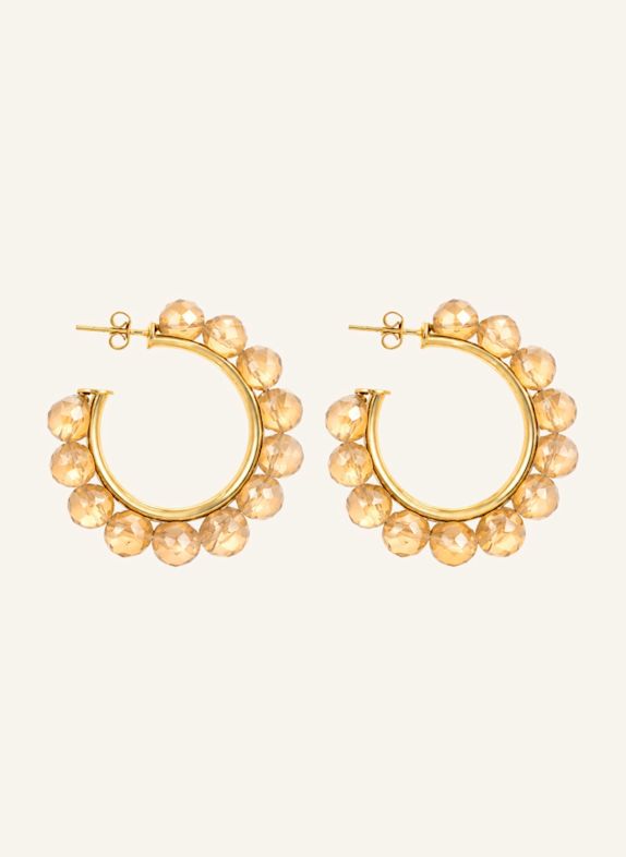 LOTT.gioielli Creolen ELYSIA CE GB HOOP BEADED L NUDE by GLAMBOU GOLD
