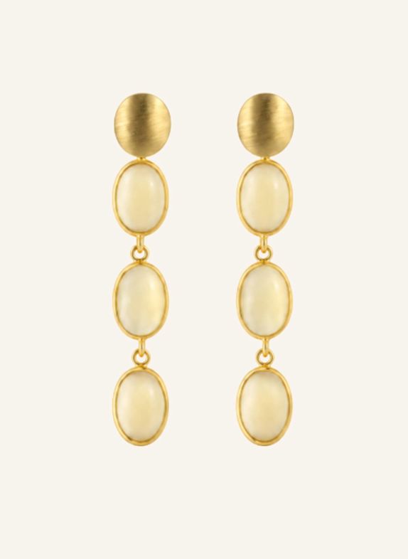LOTT.gioielli 101400002614 APRIL CE QU THREE FRAMED STONES WAX MIX by GLAMBOU GOLD