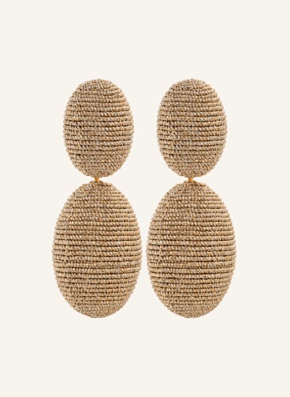 LOTT.gioielli Ohrhänger MARIELLE CE SI DOUBLE BRAIDED OVAL M CHAMPAGNE by GLAMBOU GOLD