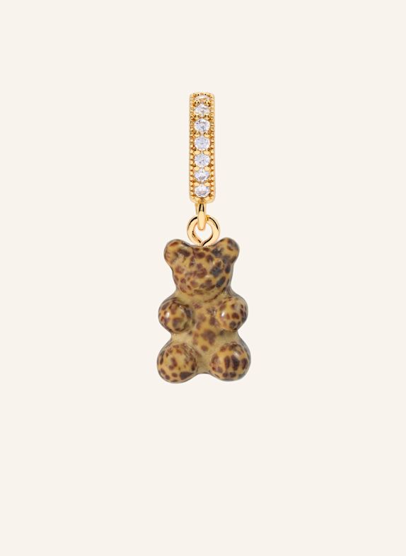 CRYSTAL HAZE Anhänger CHEETAH PATTERNED BEAR by GLAMBOU GOLD