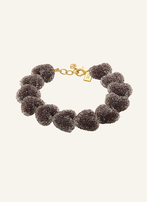 CRYSTAL HAZE Armbänder JELLY HEART CHOCOLATE by GLAMBOU GOLD