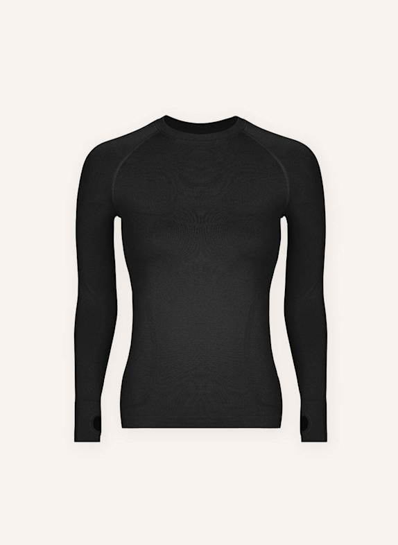 SNOCKS Sportshirt langarm SCHWARZ