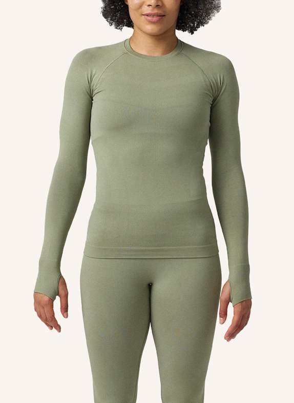 SNOCKS Sportshirt langarm OLIV