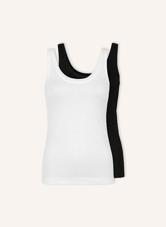 SNOCKS Tank Tops (2 Stück) SCHWARZ/ WEISS