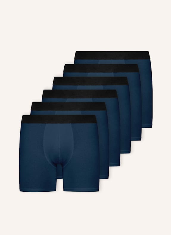 SNOCKS Lange Boxershorts ohne Logo BLAU