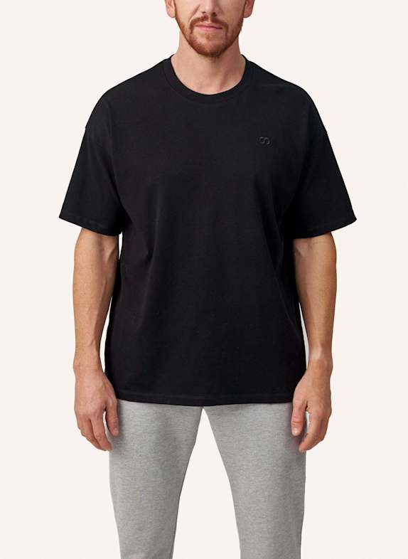 SNOCKS Oversized T-Shirt Herren SCHWARZ