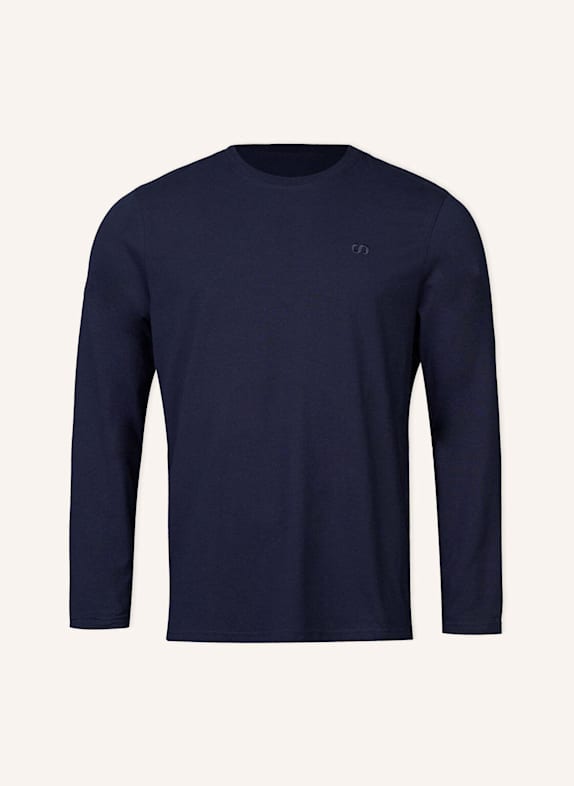 SNOCKS Schlafanzug Oberteil Herren langarm DUNKELBLAU