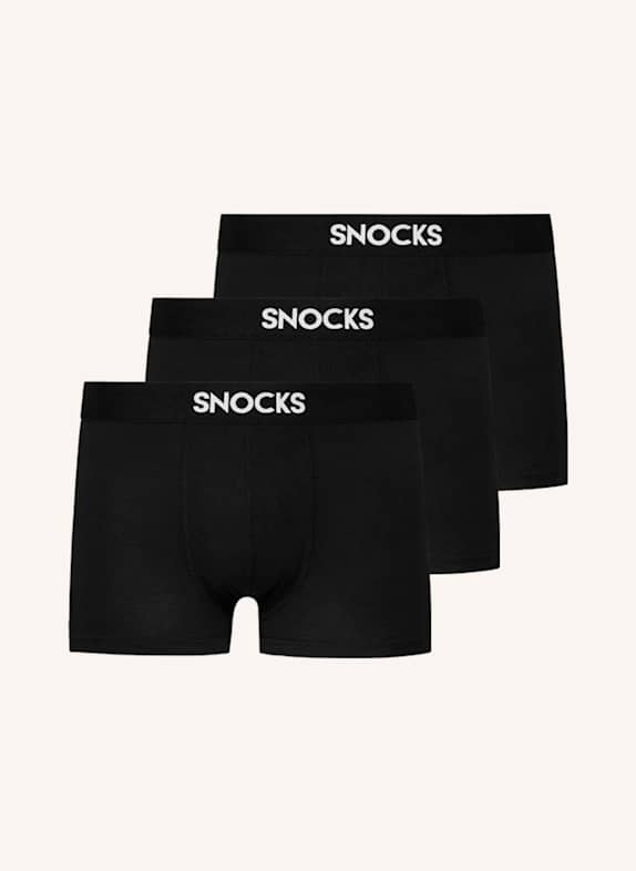 SNOCKS Boxershorts with Logo SCHWARZ