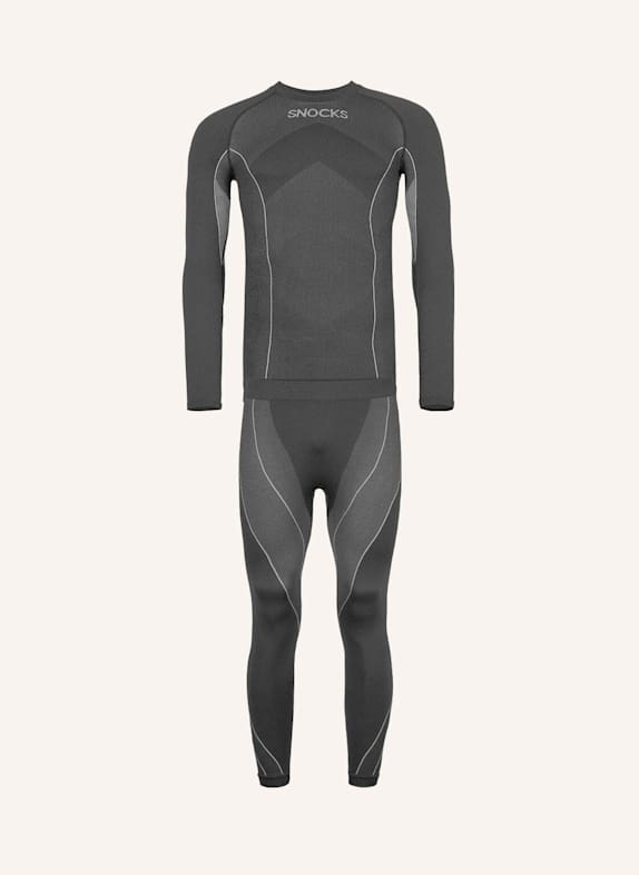 SNOCKS Thermounterwäsche mit Daumenloch GRAU