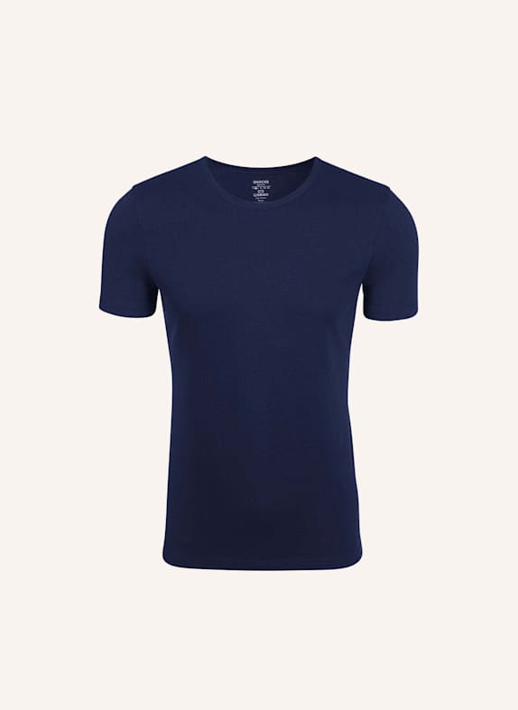 SNOCKS Rundhals T-Shirt extra lang DUNKELBLAU