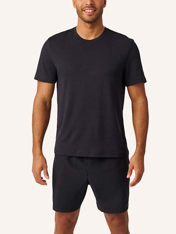 SNOCKS Trainingsshirt Allover Mesh Herren SCHWARZ