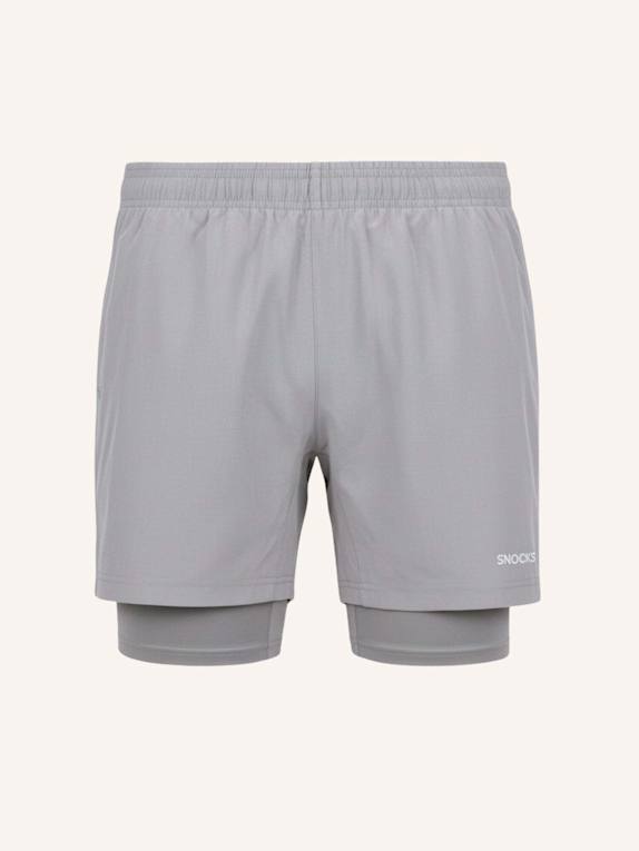 SNOCKS 2 in 1 Shorts Herren GRAU