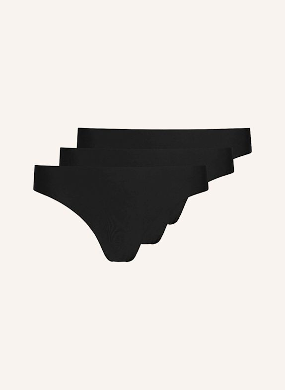 SNOCKS Microfiber Seamless Tanga SCHWARZ