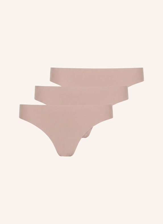 SNOCKS Microfiber Seamless Tanga BEIGE