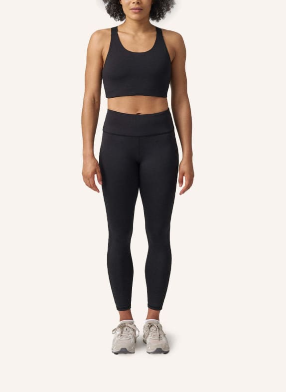 SNOCKS High Waist Leggings Mesh SCHWARZ