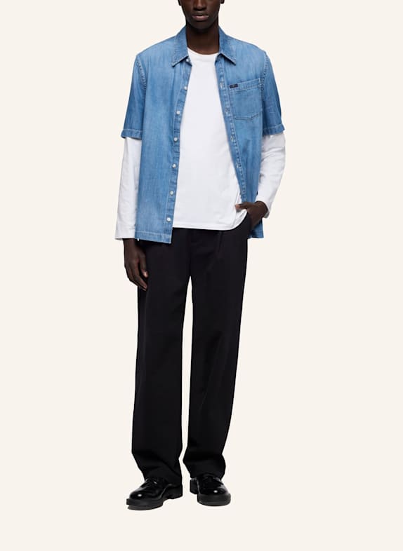 7 for all mankind S/S REGULAR SHIRT BLUE