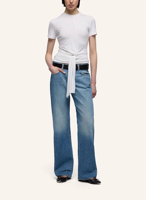 7 for all mankind Knitted FITTED TWIST TEE WEISS