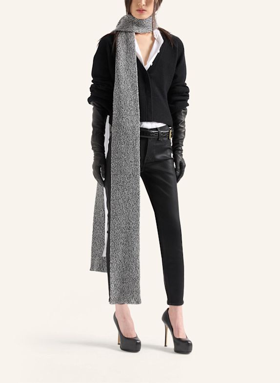 7 for all mankind Knitted LARGE RIB CARDIGAN SCHWARZ