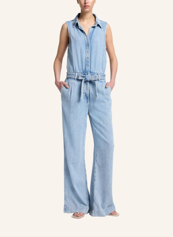 7 for all mankind PLEATED SLEEVELESS Jumpsuit BLAU