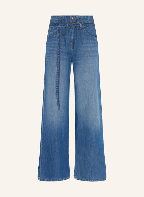 7 for all mankind Wide Leg Jeans BELTED WIDE LEG mit Leinen BLAU