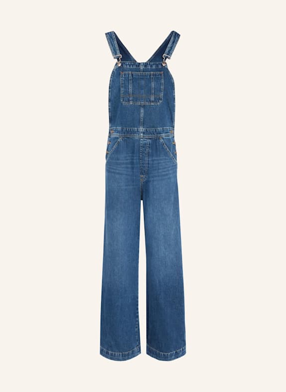 7 for all mankind DUNGAREES WIDE LEG Denim Jumpsuit BLAU