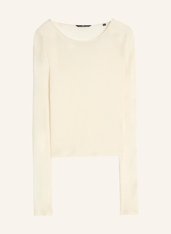 7 for all mankind L/S CREW T-shirt ECRU