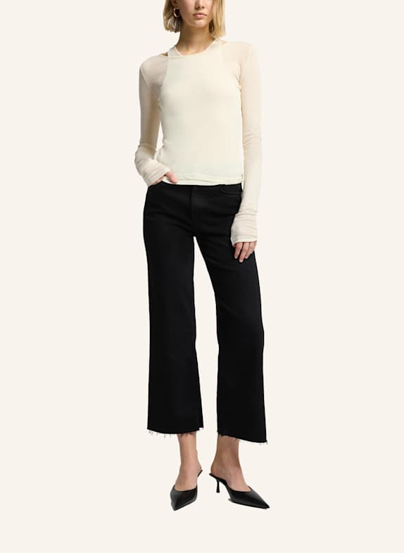 7 for all mankind Jeans CROPPED ALEXA Straight Fit ZWART
