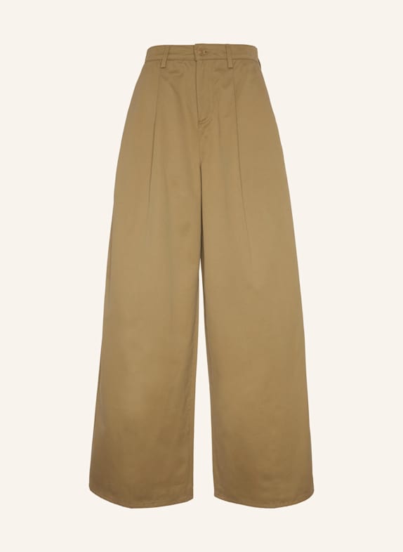 7 for all mankind Chino Pants PLEATED WIDE Wide Leg Fit BEIGE