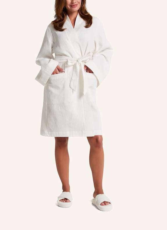 hunkemöller Bademantel WAFFLE WEISS