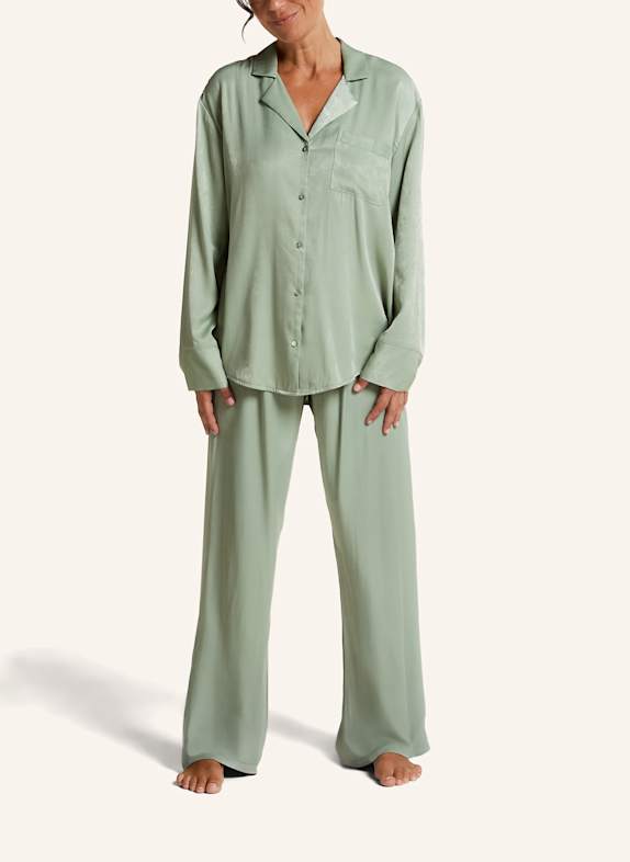 hunkemöller Pyjama-Jacke AYLA GRÜN