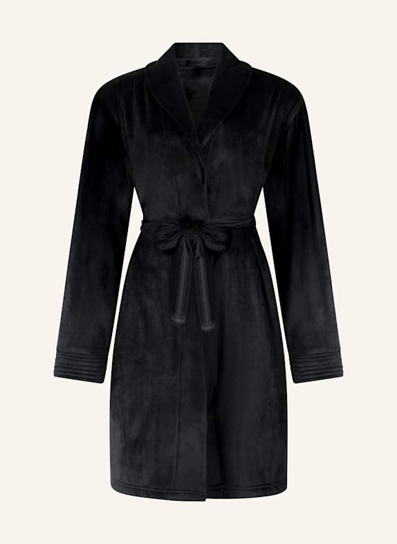 hunkemöller Bademantel VELOUR SCHWARZ