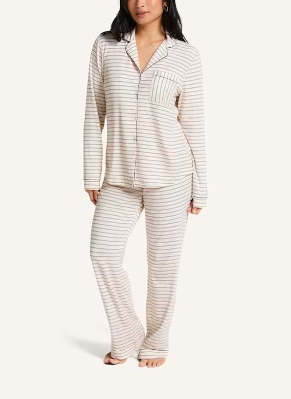 hunkemöller Pyjama-Jacke JERSEY ESSENTIAL WEISS
