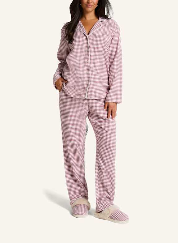 hunkemöller Pyjama-Jacke FLANNEL LILA