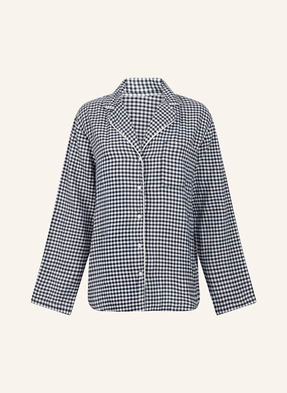 hunkemöller Pyjama-Jacke FLANNEL BLAU