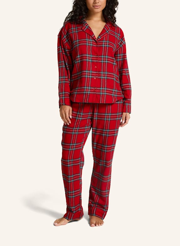 hunkemöller Schalfshirt FLANNEL ROT