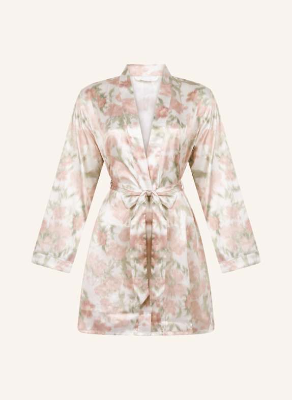 hunkemöller Bademantel FLORAL KIMONO WEISS