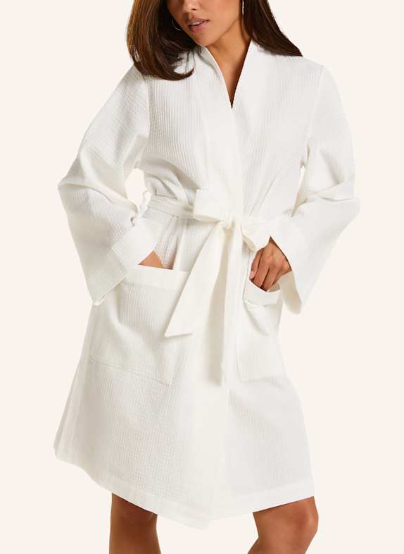 hunkemöller Bademantel WAFFLE WEISS