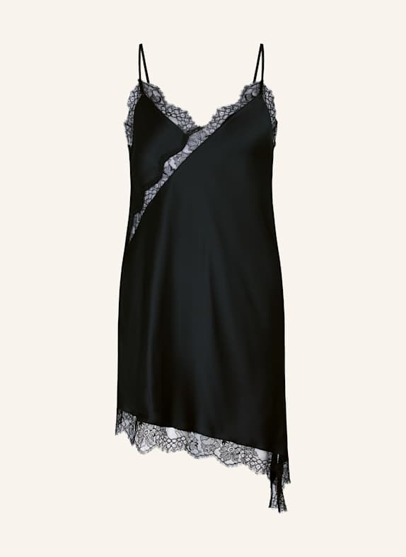 hunkemöller Slipdress ASYMMETRIC SCHWARZ